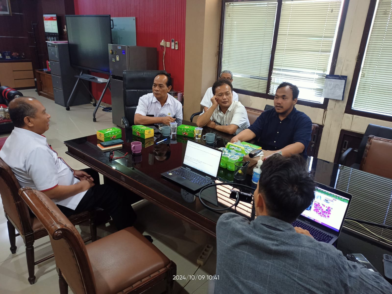 Rapat Koordinasi Robot Pelayanan RSWN dan UNDIP CBIOM3S di Diskominfo